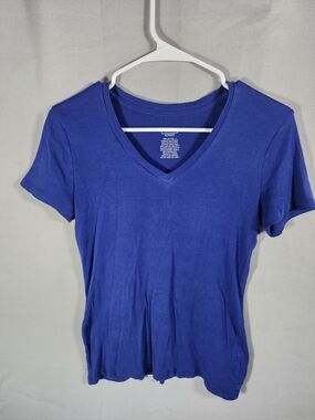 Merona Women's Royal Blue V-Neck Short Sleeve Tee